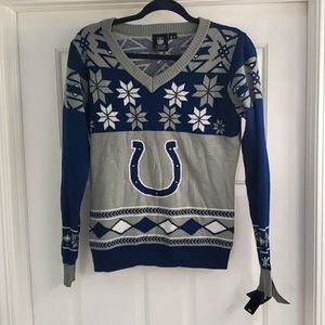 NFL Team Apparel Ladies Indianapolis Colts Ugly Christmas Sweater sz M